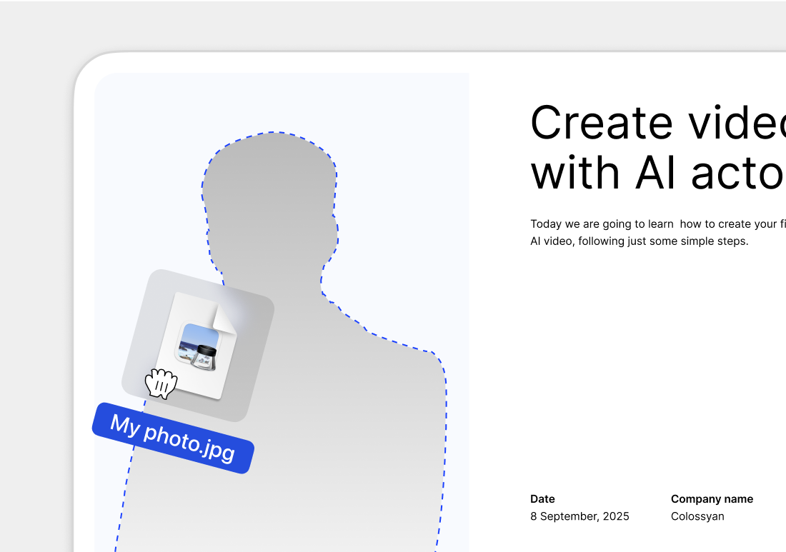 Custom avatar and voice clone workflow inside Colossyan