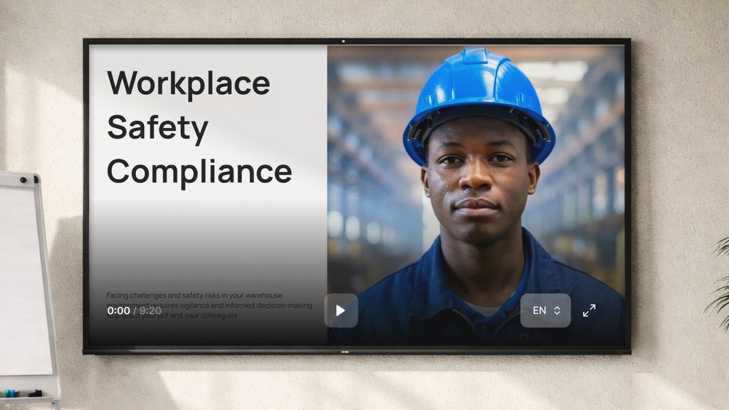 Compliance training video created in Colossyan
