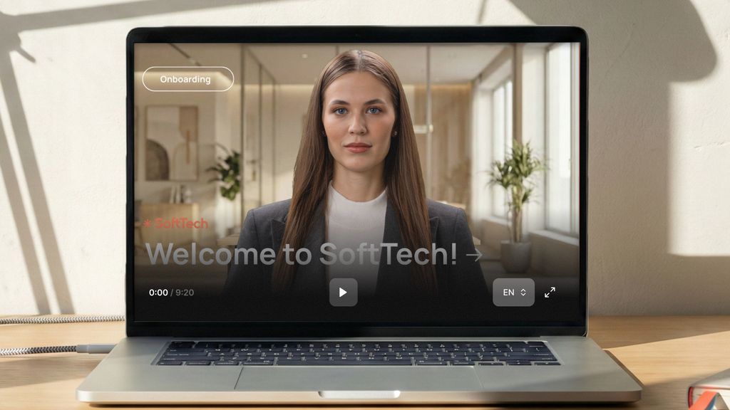 Employee onboarding video created in Colossyan