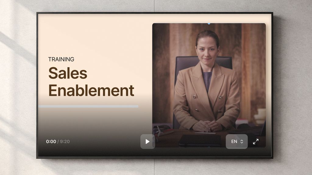 Sales enablement video created in Colossyan