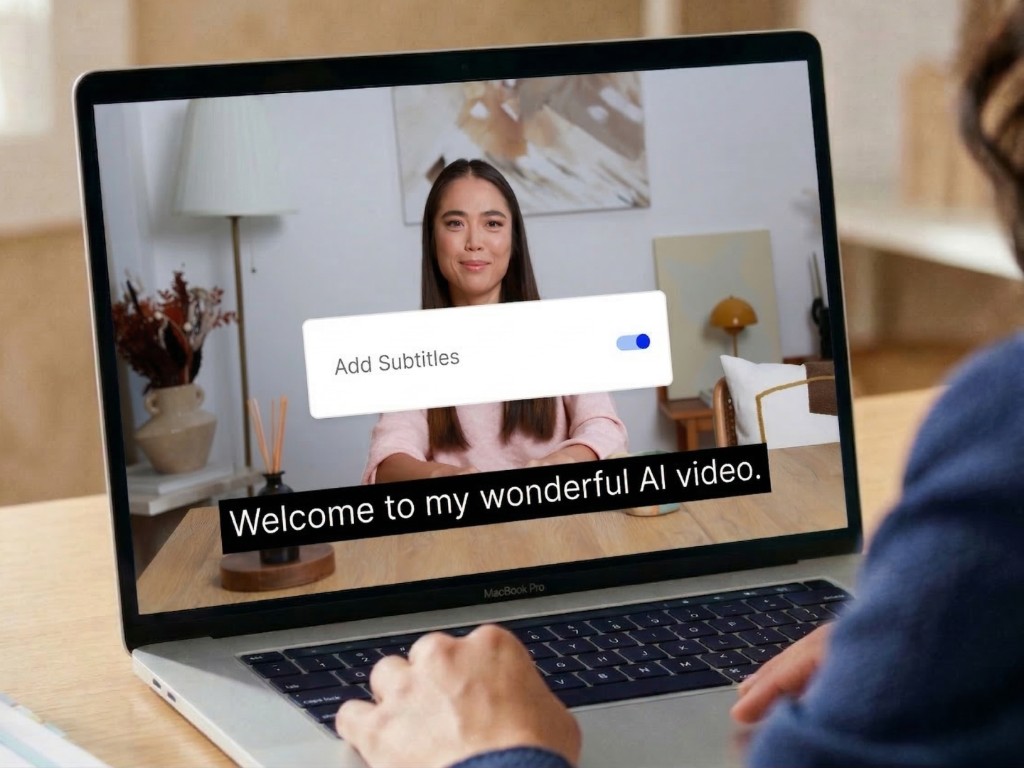 Colossyan AI video with subtitles enabled