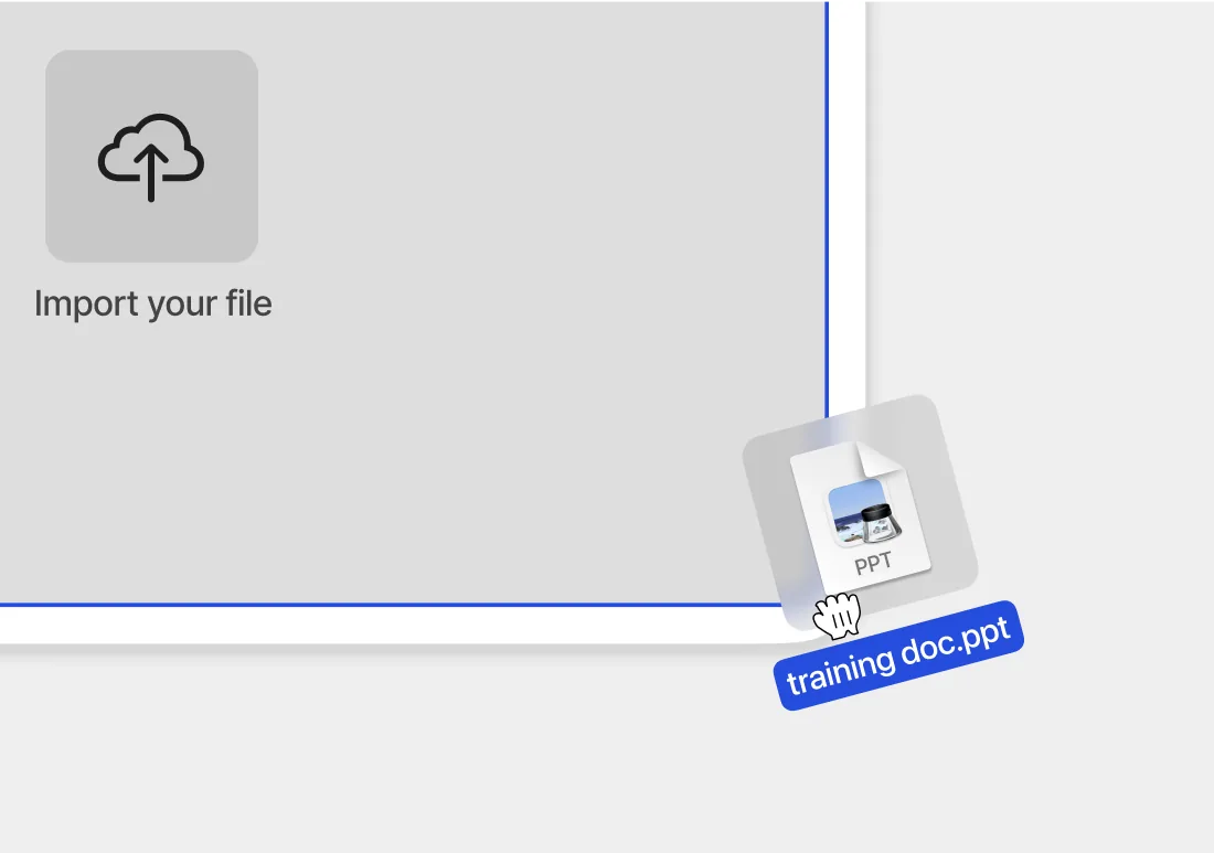 Document being imported into Colossyan course editor