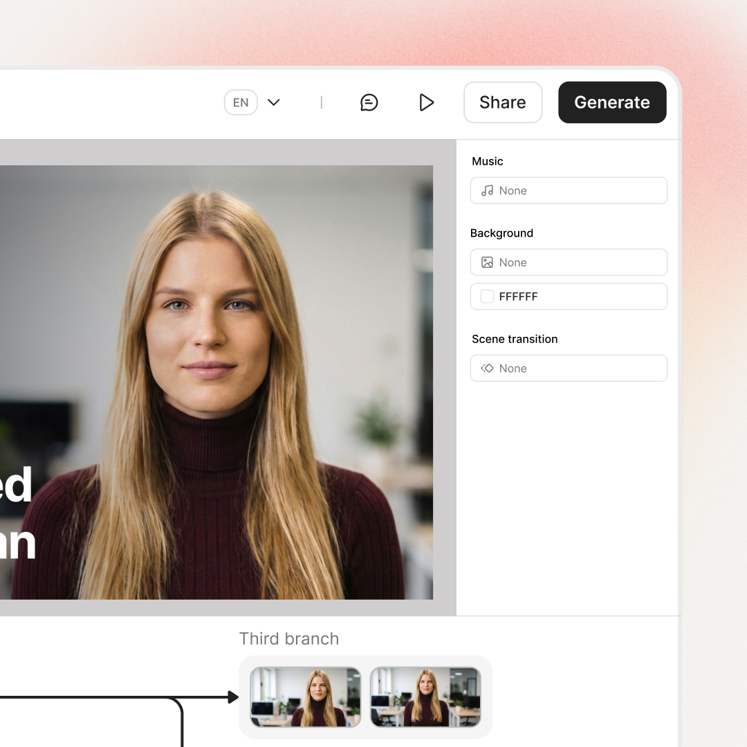 Notification listing ungenerated video drafts with hyperlinks