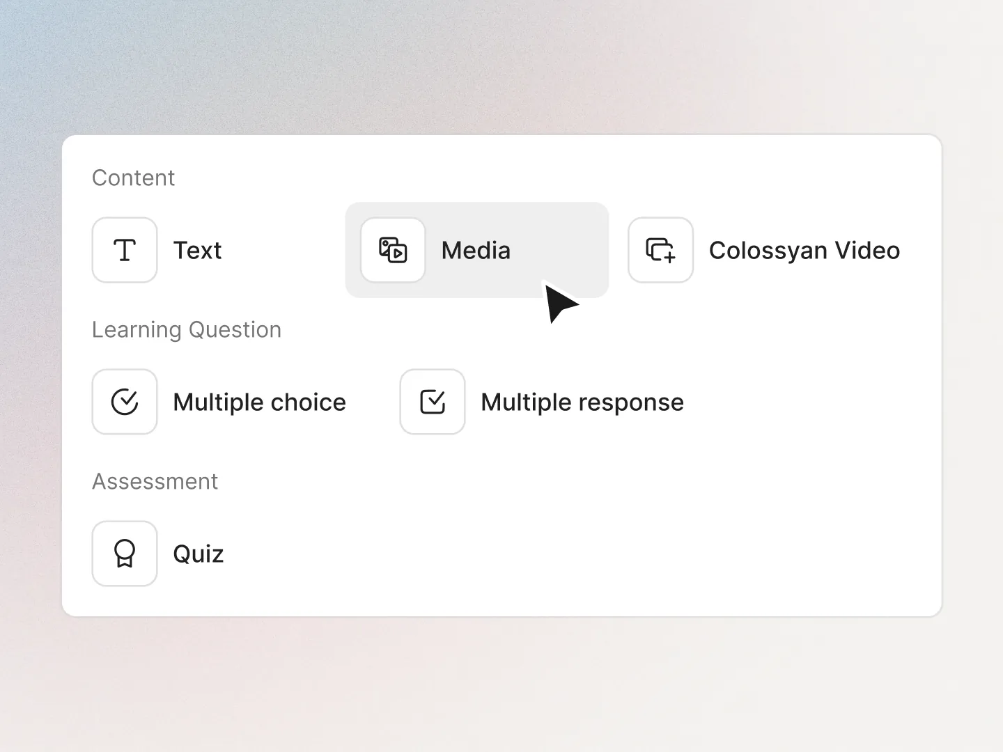 Mixed media course with video and text