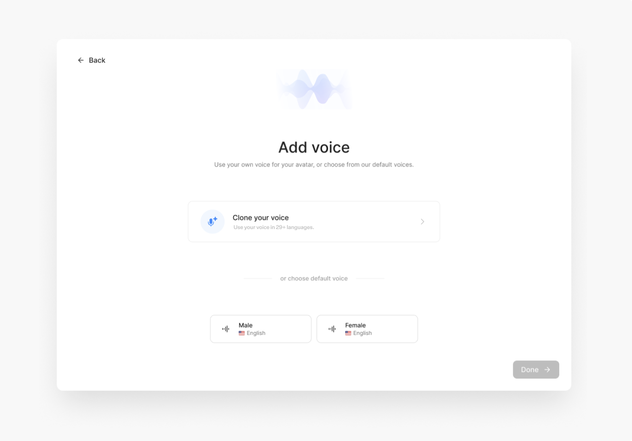 Voice cloning page