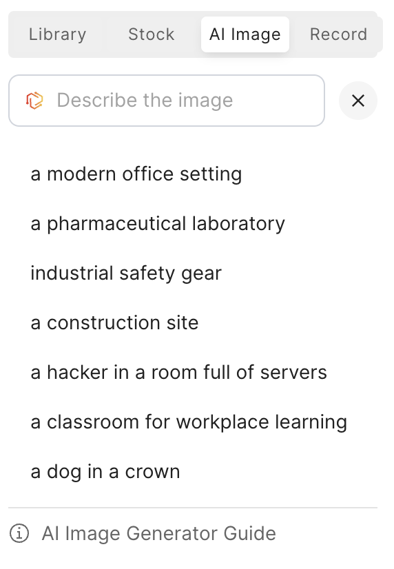 Colossyan's AI image generator