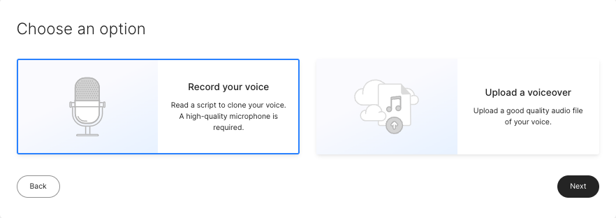 Voice cloning workflow