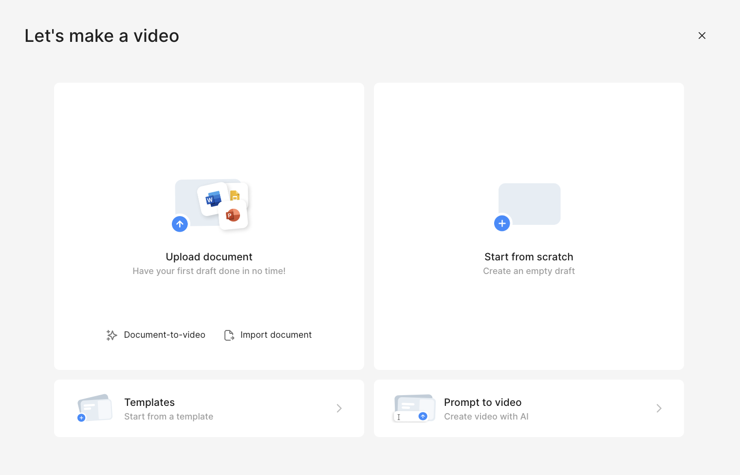 Colossyan's video creation workflow