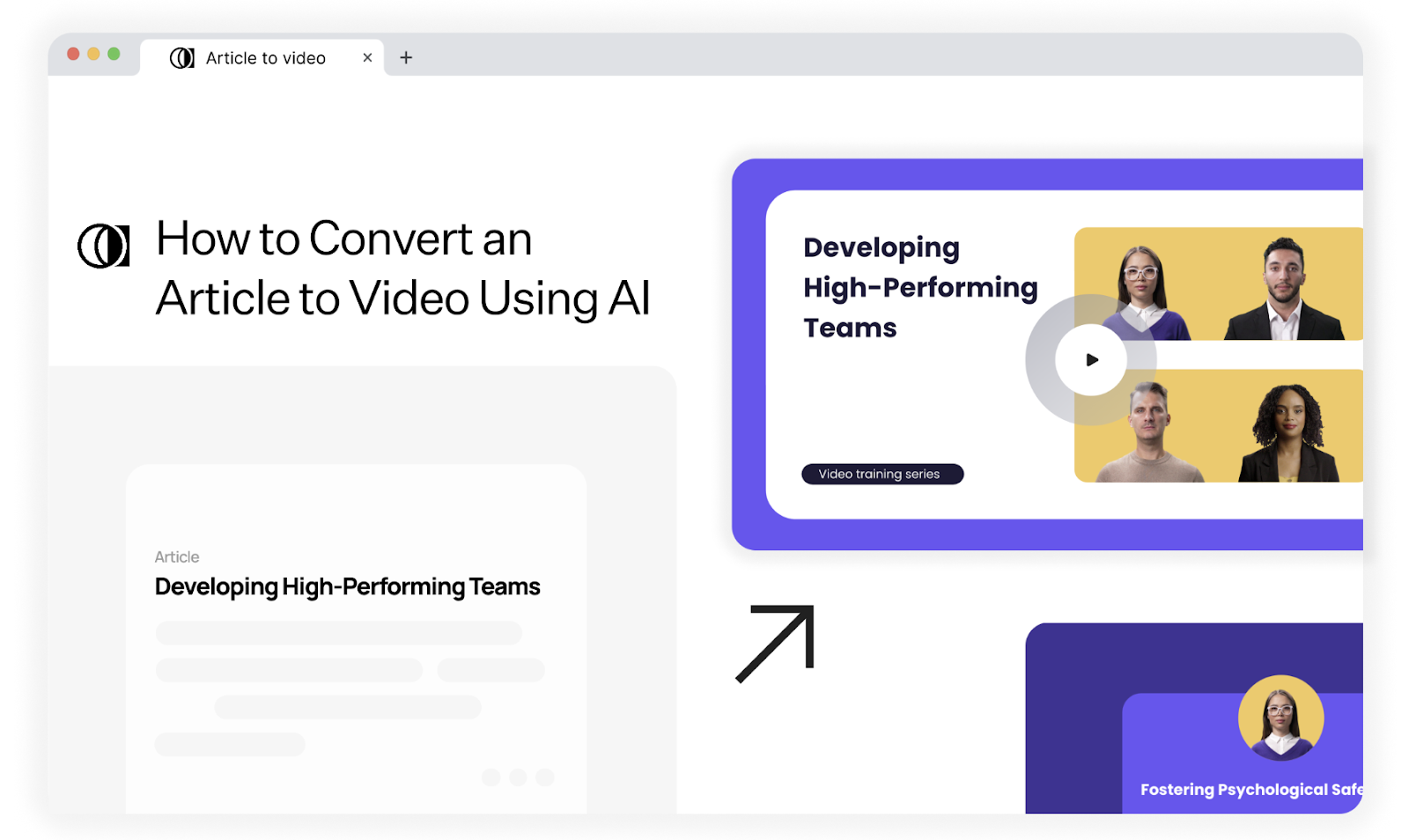 How to convert an article to video using AI 