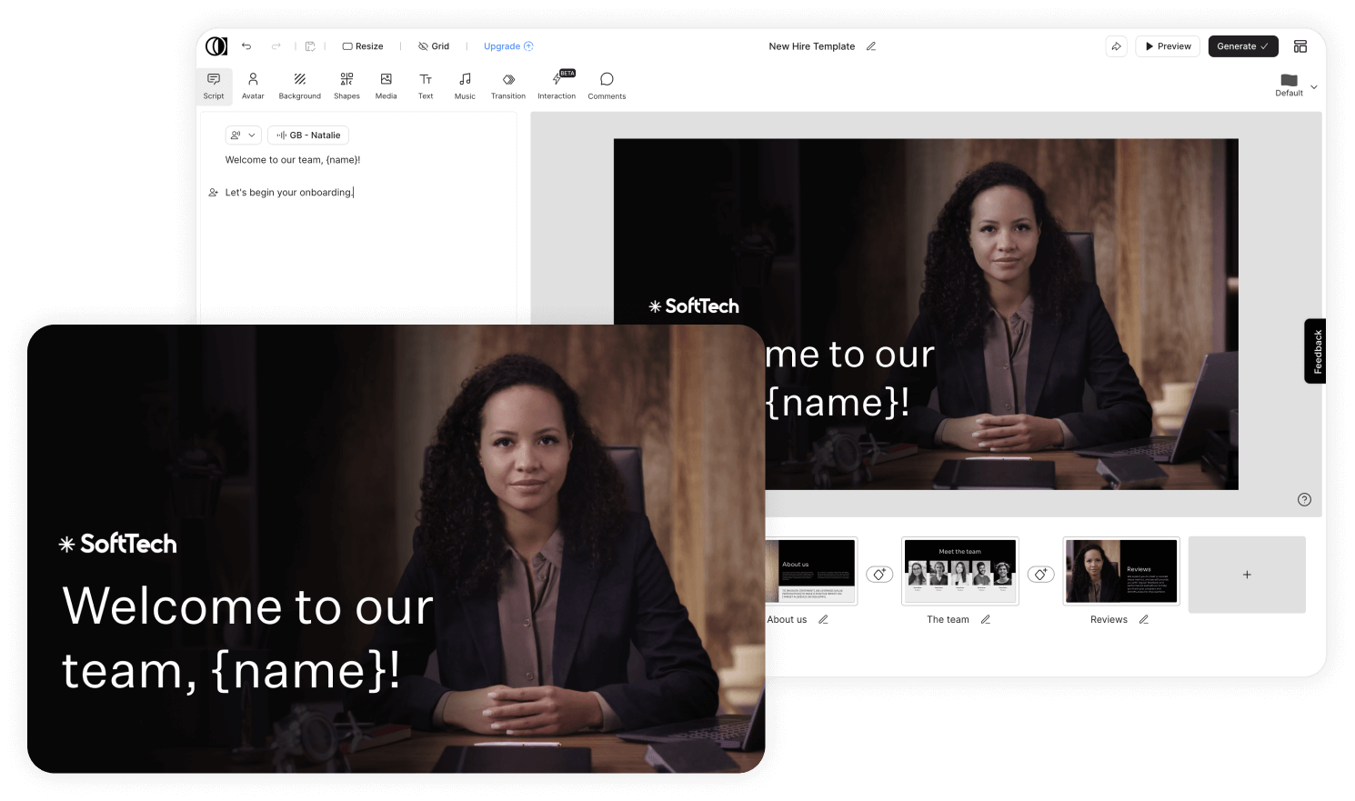 Onboarding video created with Colossyan's API 