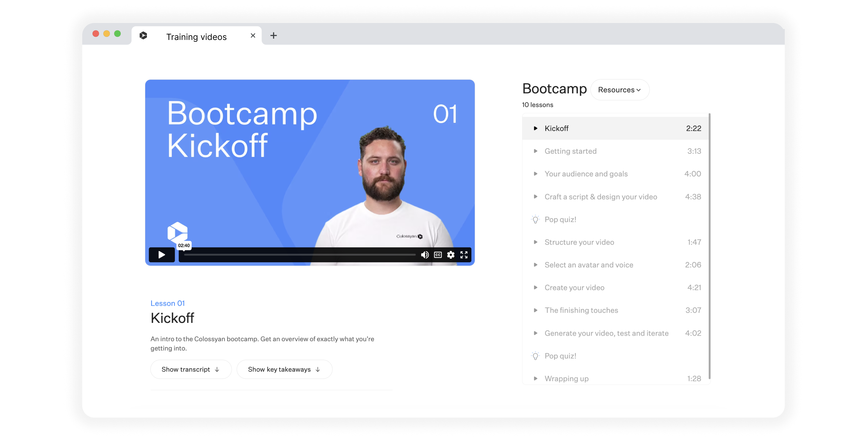 A training course made fully with AI video