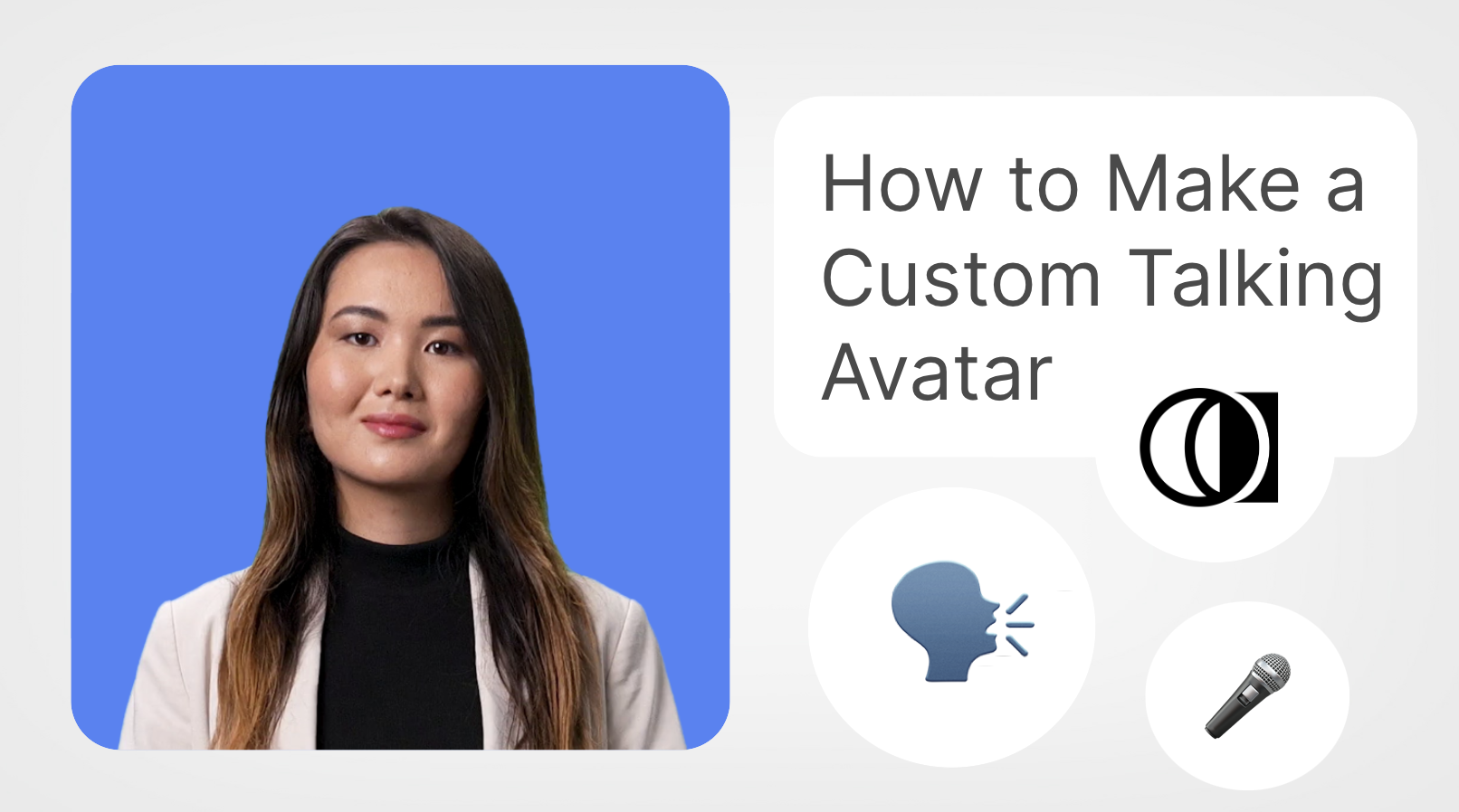 Title page that reads, "How to Make a Custom Talking Avatar"