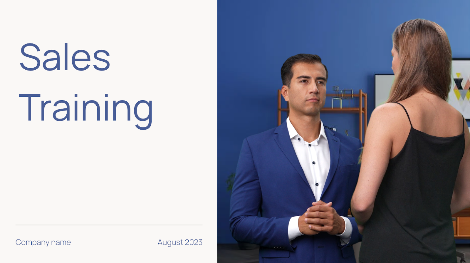 Example of a sales training video in Colossyan