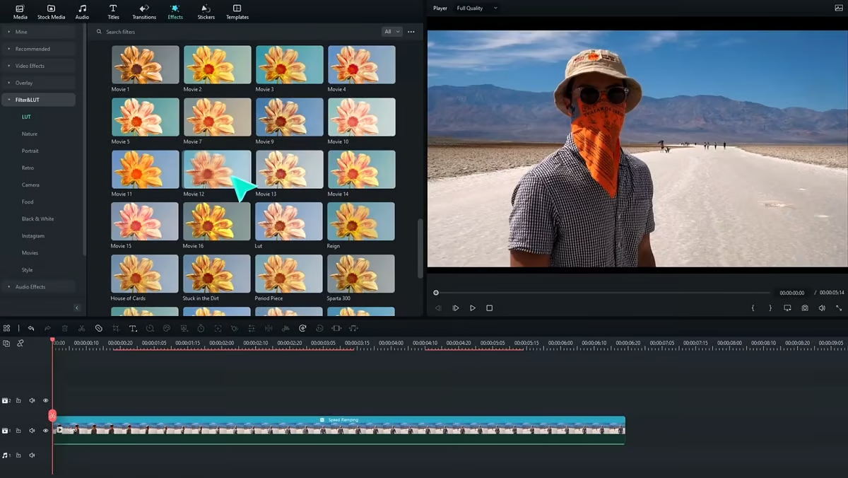 Filmora's video editor