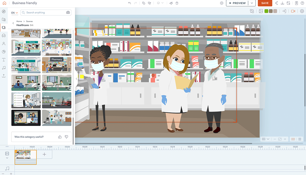 Vyond's video editor
