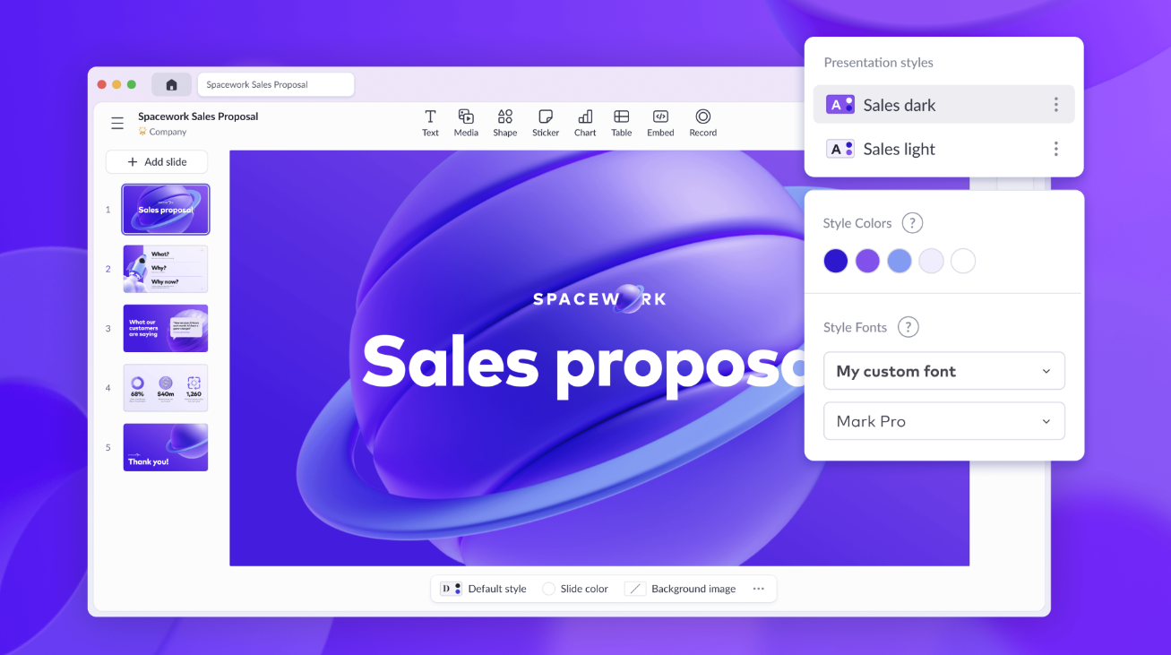 Pitch presentation